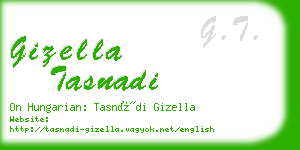 gizella tasnadi business card